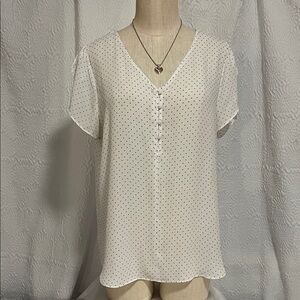 Philosophy Polka Dot V-Neck Blouse